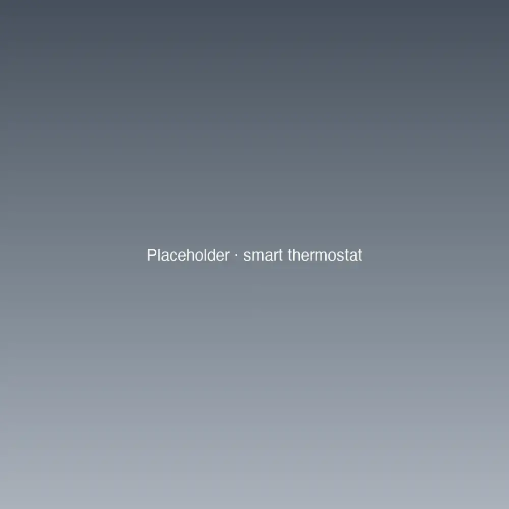 Smart thermostat on a living room wall
